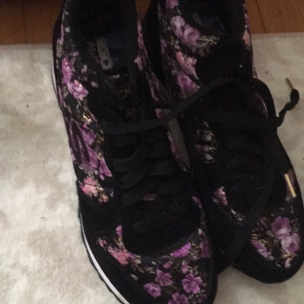 Brand new  Skechers purple. With flower